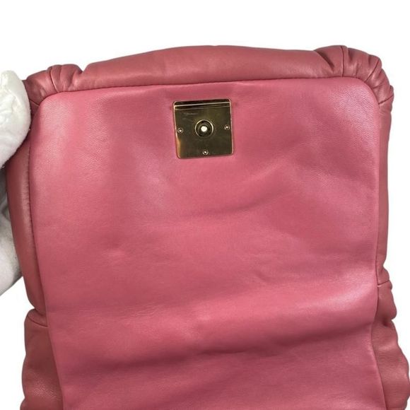 Loewe Shoulder Bag Puffergoya Bag Ap40p41x01 Lambskin Anagram Plum Rose Pink - Picture 10 of 16